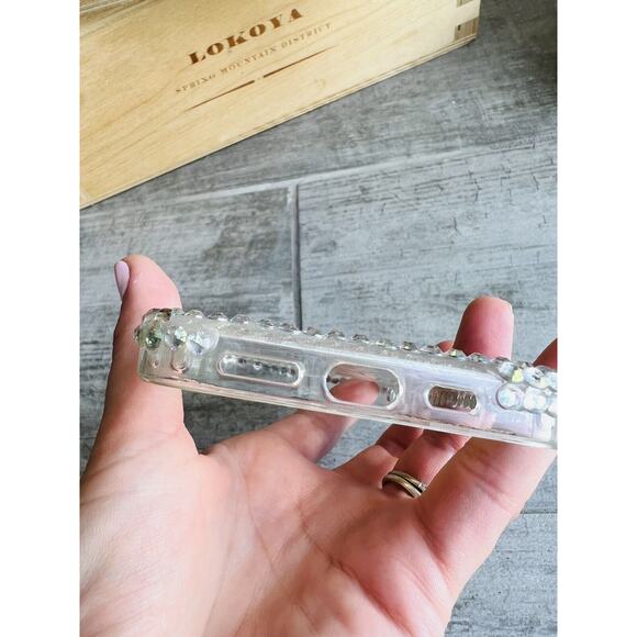 Luxury Diamond Rhinestone Crystal Bling Transparent iPhone Case 13 Pro Clear - Picture 7 of 10